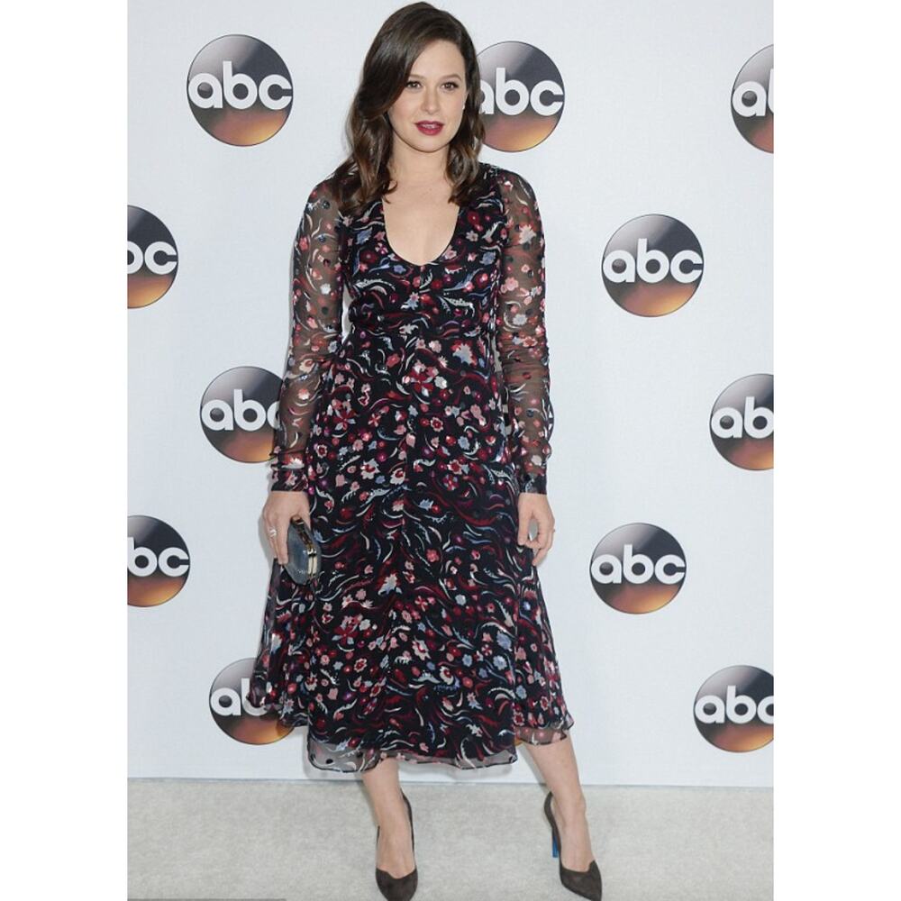LK Bennett Women's Dr Ally Black Floral Silk Long Sleeve Dress Size 4 - Picture 11 of 12
